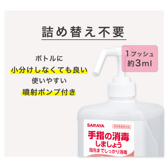 手指用消毒スプレー1L×2本